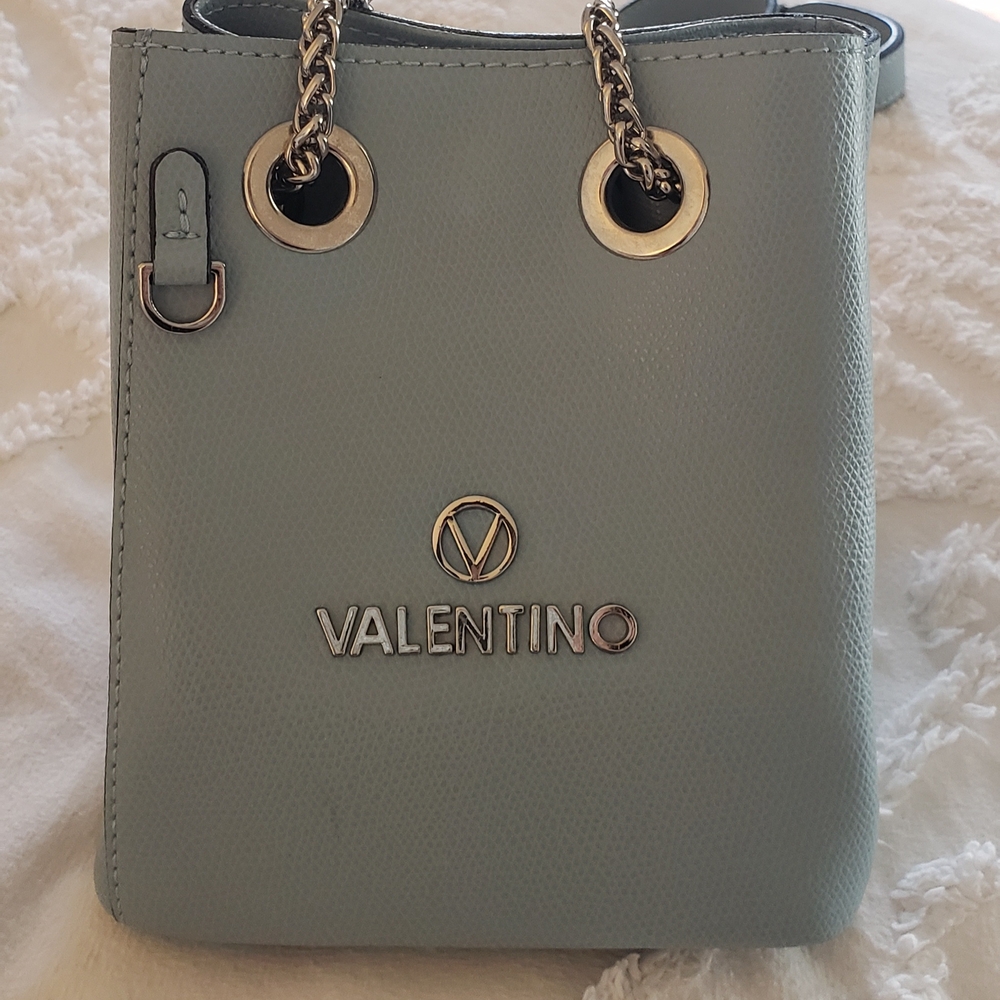 Valentino Light Blue Chain Strap Bag